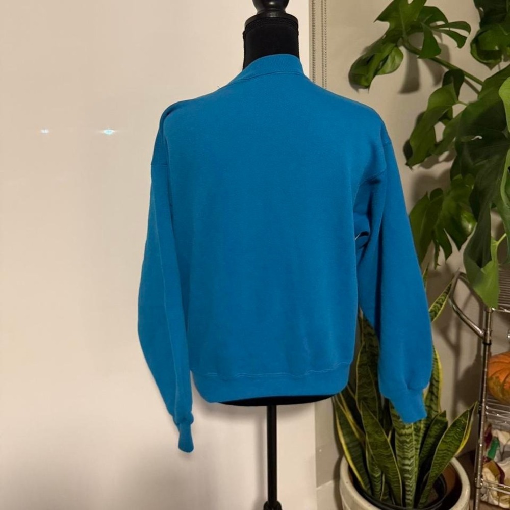 Vintage Florida Pelican Sweatshirt Hanes Classics Teal Graphic Crewneck - Size M - Picture 4 of 5